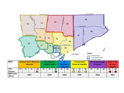 Journey from 10 to 17 MCIT divisions. Divisions with coloured circle were part of the spread of the city-wide project.