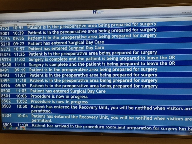 Tracking surgery patients in real-time